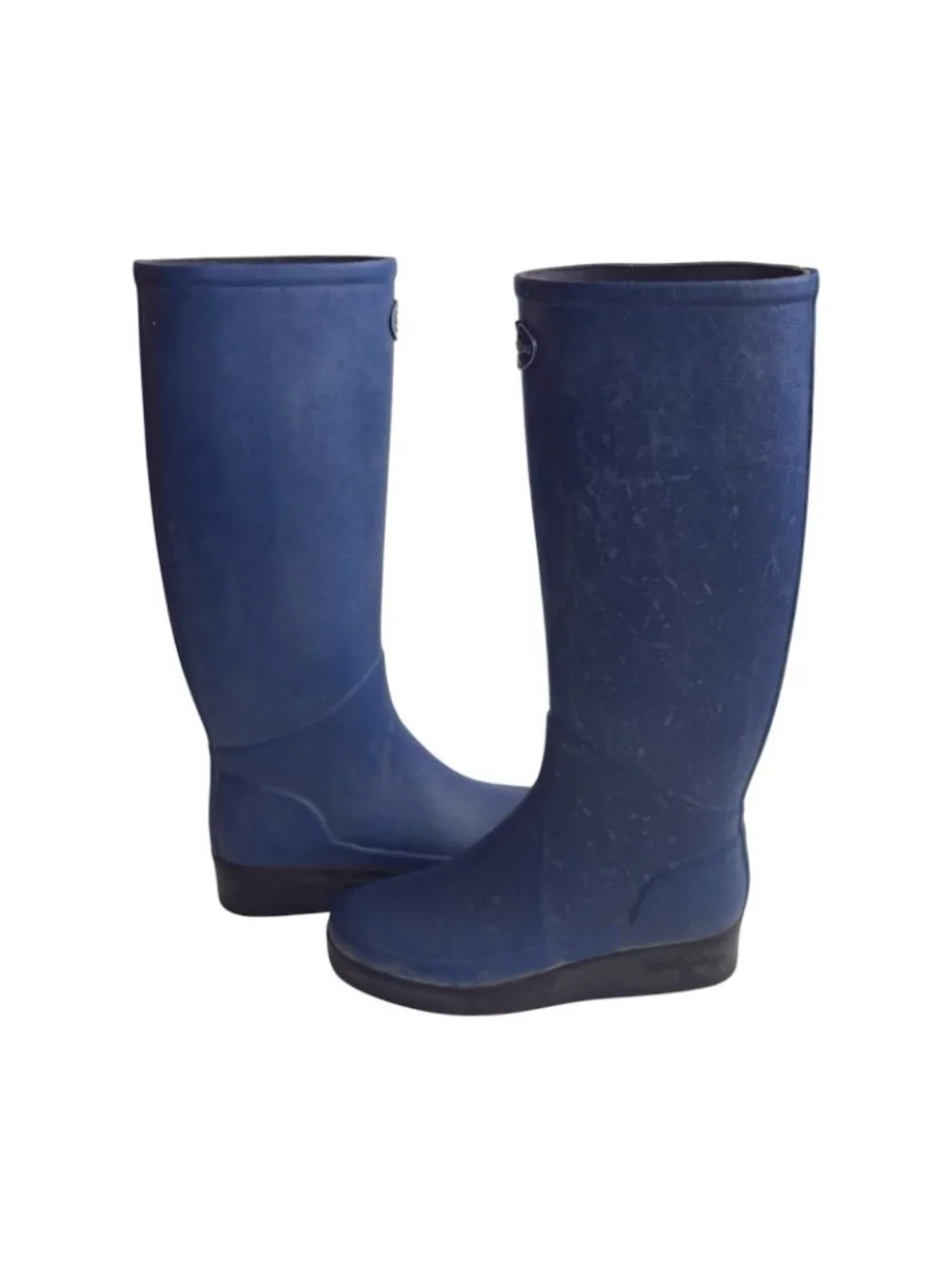 Le Chameau Paris Women's Blue Jersey Lined Rain Boots EU 36 / US 5.5 -6